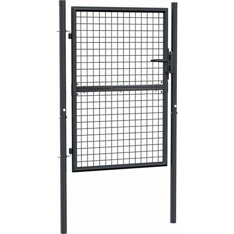 Maison Exclusive - Maschen-Gartentor verzinkter Stahl 100 x 125 c