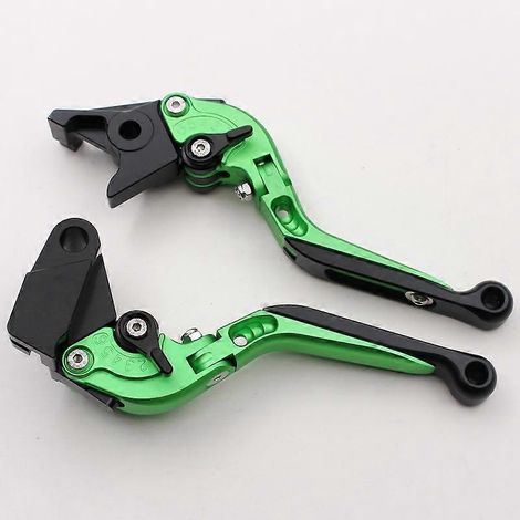 Convient pour la moto Kawasaki VERSYS650cc, klaxon de frein modifié CNC, poignée d'embrayage, accessoires de levier de frein (vert) (1/5)