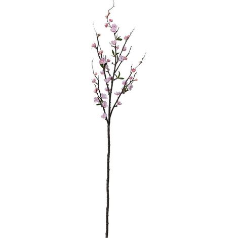 Fleur de pêcher artificielle rose, couleur vive, fausses fleurs de prunier, tige pour décoration intérieure ou extérieure, anniversaires. (1/5)