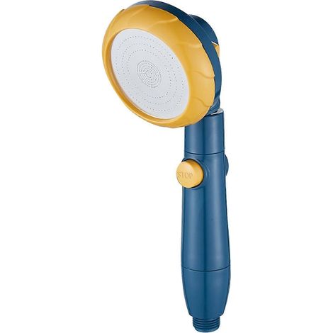Pommeau de douche à main en plastique, pommeau de douche haute pression, pommeau de douche économique en eau pour salle de bain, jaune macaron (1/5)
