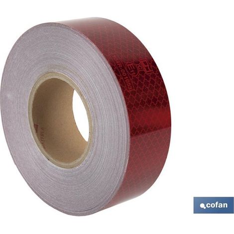 Kontinuierliche retroreflektierende Rolle, 50 m, Rot