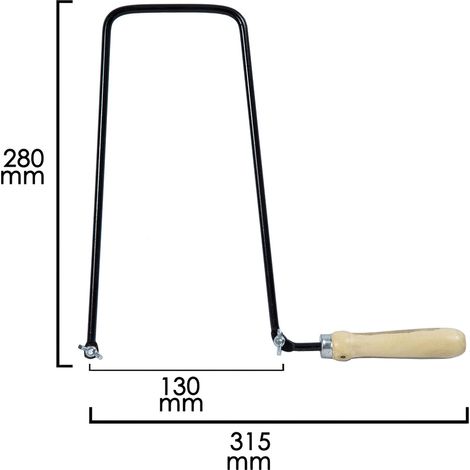 Wolfpack Intarsienbogen 130x280 mm.
