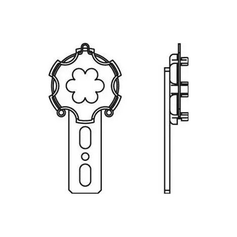 9763501 - Soporte de operador galvanizado para atornillar Somfy