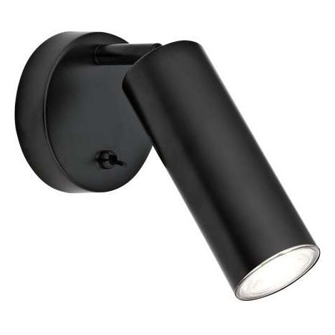 Aplique a pared modelo Antia acabado negro, 14cm(alto) 10cm(ancho) 23cm (fondo) (1/3)