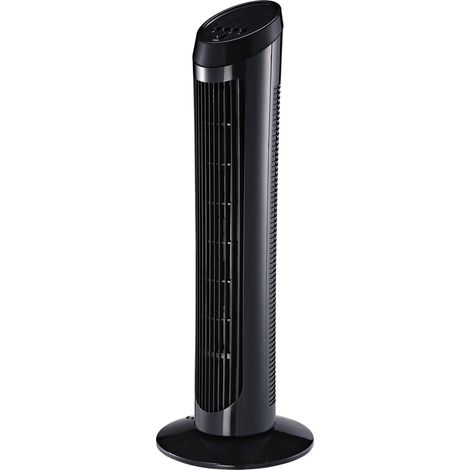 Turmventilator Standventilator Mit 3 Belüftungsstufen, 70° Oszillation, 45 W, Abs, Schwarz, Ø27 X H75 Cm