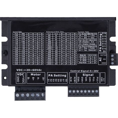 Contrôleur de moteur pas à pas boucle ouverte 32 micropas module carte d'alimentation 20-60V CC (1/5)