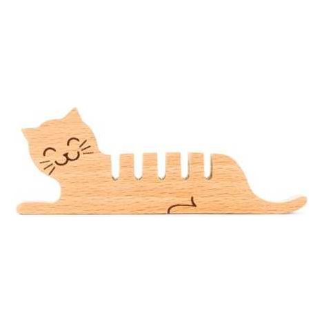 Organizzatore cavi kikkerland cable organizer cat legno faggio 12,5 cm