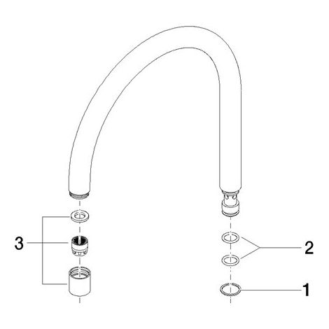 Dornbracht 90282221102-06 Bec pièces de rechange