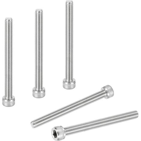 20Pcs 10-32 X 2" Vis À Tête Hexagonale Creuse Vis Métriques Argent (1/5)