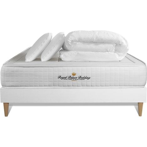 Pack Colchón blanco espuma viscoelástica 160 x 200