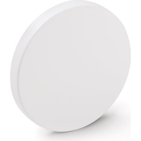Pomo de madera con acabado blanco mate, dimensiones: 90x90x27mm Ø: 90mm -