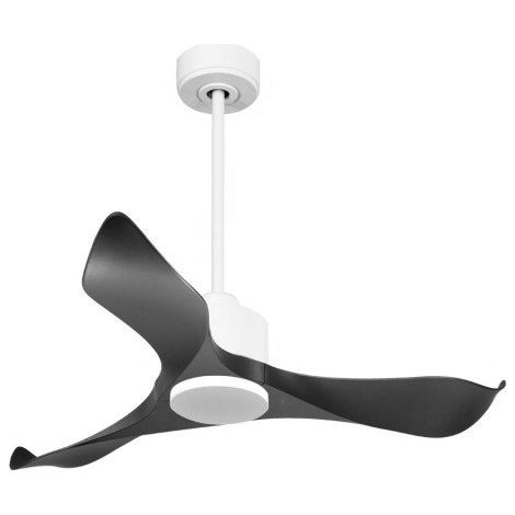 Modulo de KlassFan - Ventilateur de plafond DC sans Lumière Blanc pales noire, thermostat idéal  21 à 25 m² KlDC4SlimP1Bk