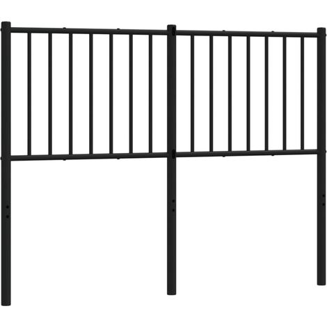 Cabecero accesorio para dormir mueble de dormitorio 120 cm metal negro TDL0202441