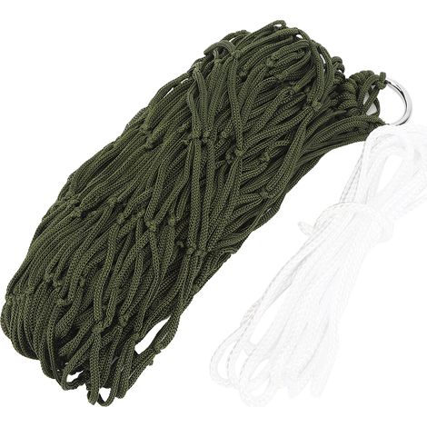 Hamac de Camping Léger en Filet Nylon pour Une Personne avec Corde Renforcée (1/5)