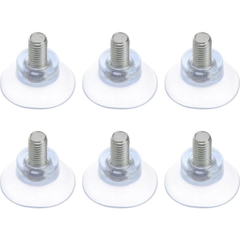 Ventouse en Verre PVC Transparent Ventouses Anti-Collision Ventouses Supports avec Vis pour Table en Verre (8X13 6Pcs)