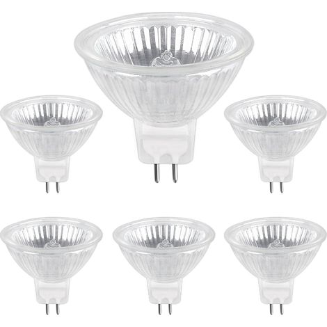 Lampe halogène, douille MR16, 220 V 50 W, broches, spots LED, douille, ampoule, lumière chaude,  6 pièces (1/5)
