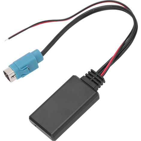 Autoradio Bluetooth Adaptateur Câble Remplacement pour Alpine KCE-236B, DVA-9861/Ri, CDE-9870R/RM, Connecteur Stéréo, Kit Filaire, Compatible Système Audio, 12V, Accessoire Installation (1/5)