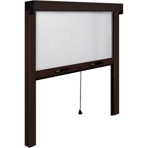Moustiquaire IRS-CE aluminium marron 140x170 cm vertical pour fenA tres