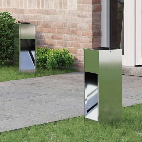Solar LED Wegeleuchte 2 pcs Silber Galvanisiert