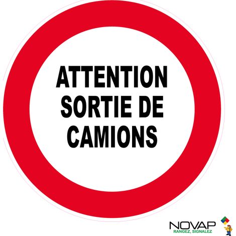 Panneau Attention sortie de camions - Rigide Ø80mm - 4021867
