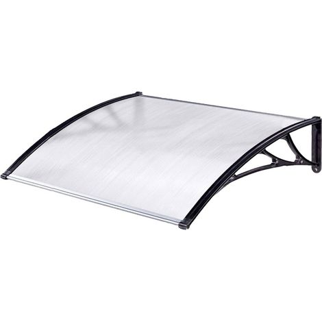 Pensilina Da Esterno In Abs Con Copertura Alveolare Opalino 100x150cm Nera
