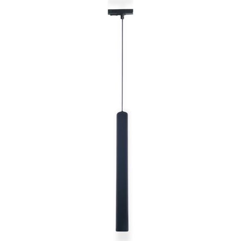 Faretto LED Pendente a Sospensione nero per Binario Monofase 3W 300lm 4000K Fascio 30° in Alluminio per Illuminazione d’Accento Interni Luce Naturale 4000K