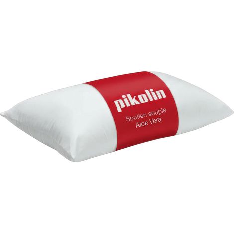 Oreiller 105 x 40 cm Fibre Ecolofil Dermoprotectrice, Taie Coton avec Traitement Aloe Vera - Confort Moelleux Respirant et Fermeté Faible (1/5)