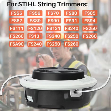 Testina di taglio per Stihl Autocut C26-2, testina per decespugliatore Jrisbo compatibile con decespugliatore STIHL FS55 FS70 FS80 FS85 FS90 FS94 FS120 FSA130 FS-KM Autocut C 26-2