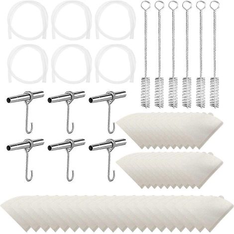 Kit de récolte de sirop d'érable amélioré : collecteur de sirop d'érable, embout de robinet en acier inoxydable pour sirop d'érable, filtre synthétique pour sirop d'érable. (1/4)