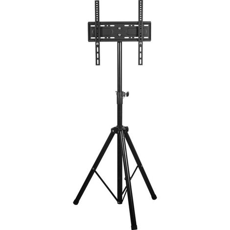 Support TV Trépied pour Écrans Plasma/LCD/LED Plats et Incurvés de 32 60 Pouces jusqu'à 45 kg, Support Télévision de Sol Inclinable Pivotant Réglable en Hauteur, Max VESA 400x400mm (1/4)