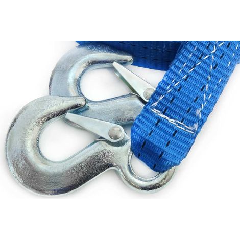 Câble de remorquage, corde de remorquage, ruban, 2500 kg, 35 mm, 4 m, crochet + crochet, AMIO-02009