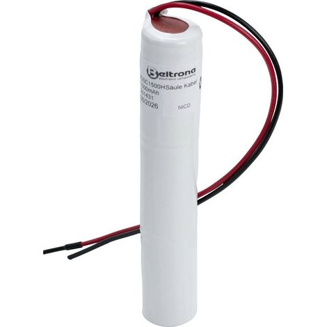 Batteria per luci di emergenza Beltrona BEL3DSC1500HSK adatto alle alte temperature, con cavo 3.6 V 1500 mAh (1/2)
