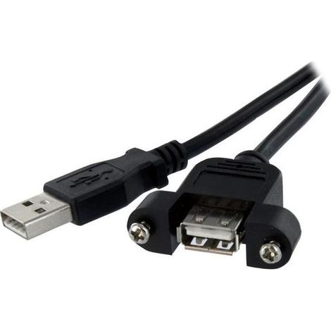 StarTech.com Cavo Prolunga USB 2.0 per montaggio a pannello di Tipo A/A Femmina A / Maschio A - 30 cm (1/4)