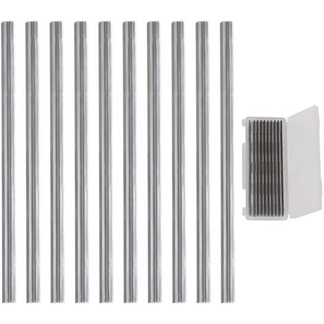 10 Pièces Lames de Raboteuse 82mm, Lames Réversibles, 82x5.5x1.2mm Rabot électrique Lame, pour Machines De Travail du Bois, Rabots MAKlTA, Bosch