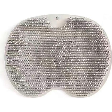 Tapis de massage des pieds en silicone pour le bain et la douche antidérapant et compatible avec les brosses de lavage des pieds. (1/5)