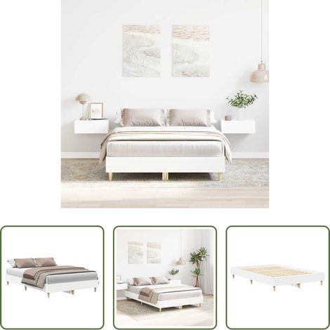 vidaXL Estructura de cama sin colchón blanca 120x190 cm madera (1/5)