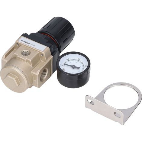 Régulateur de pression d'air G3/8, filtre pneumatique avec manomètre 0,05-0,85 MPa, modèle AR3000-03 (1/5)