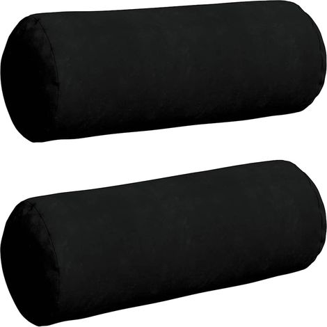Maison Exclusive - Bolsterkissen 2 Stück Schwarz Ø 25 x 70 cm Mik