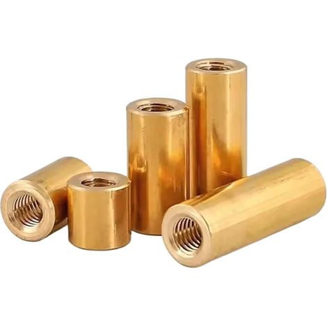Écrou de raccordement rond allongé en laiton M4 M5 M6 (M6x18x10 (1/5)