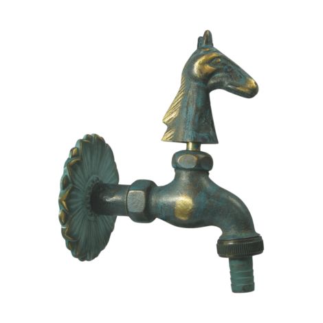 AquaCraft Nostalgie Auslaufventil Pferdekopf 1001000117 Messing Gartenhahn