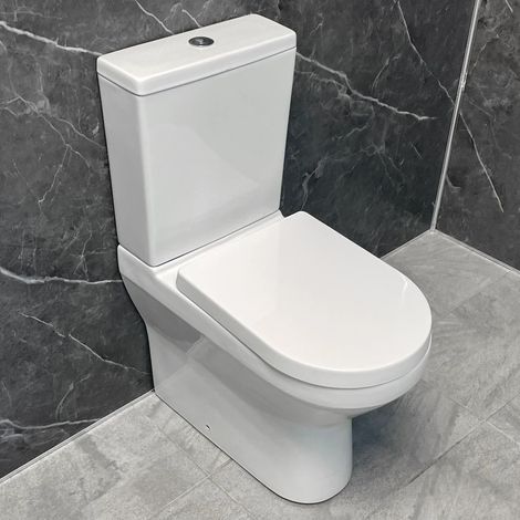 Comfort Height Toilet Rimless Back To Wall Design Tall Disabled Elderly Carrie, With Pan Connector