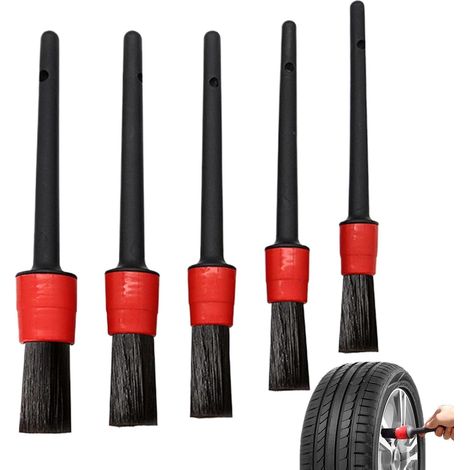 Air Vent Cleaning Brush, Leather Upholstery Cleaning Brush, Automotive Cleaning Brush Set, Car Detail Brushes for Wheels, Car Brush Set for Seats, Car Cleaning Tools, Detail Brush Set for Cars