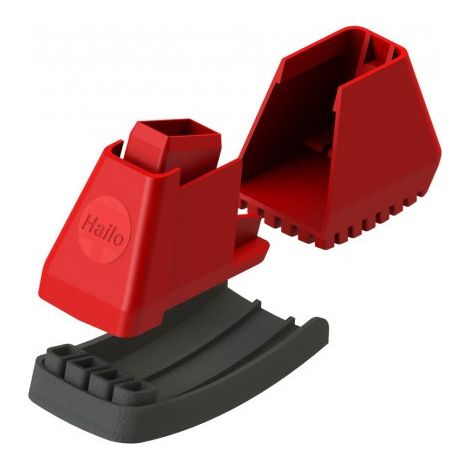Hailo – Lot de 4 patins universels pour escabeau – Semelles antidérapantes amovibles – Adaptables montants 30x20 à 50x22 mm – Utilisation régulière