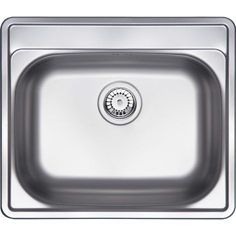Lavello cucina singola vasca in acciaio 600 x 500 mm Deante Soul ZYU0103  Acciaio Spazzolato