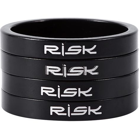 4 x entretoise de casque de vélo en aluminium durable 5 mm pour la montagne (noir 5 mm) (1/5)