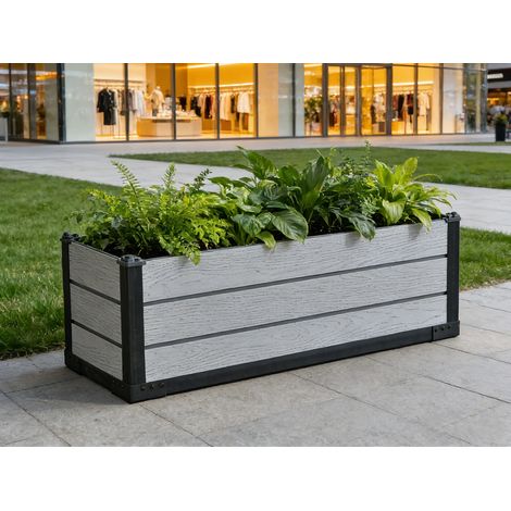 Maceta de jardín elegante, maceta rectangular de 105x39x36,55 cm. (1/4)
