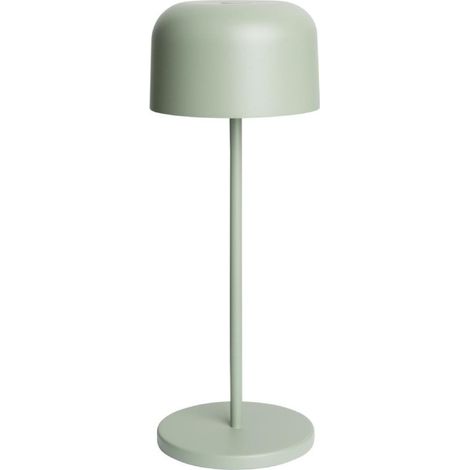 Lampe de table avec abat-jour rond Lucca verte 300mm - Ref HZ210 - Olympia (1/5)