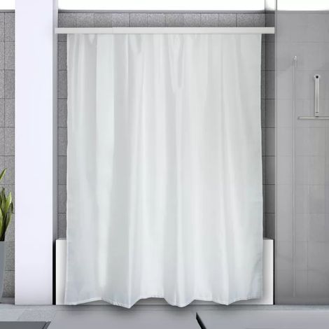 Barra para cortina de ducha de esquina para fijar en Aluminio SURPRISE 80x80cm Blanco Spirella (1/5)