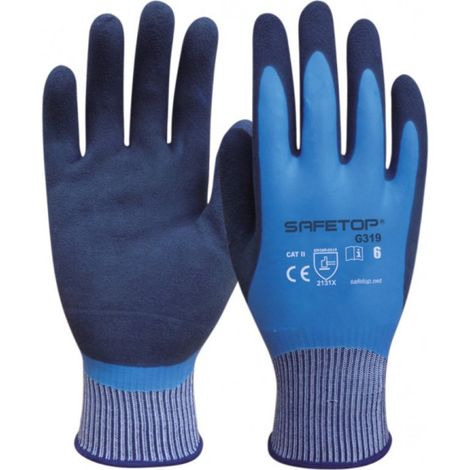 Guante impermeable de latex con palma porosa RAINSOFT SAFETOP 11