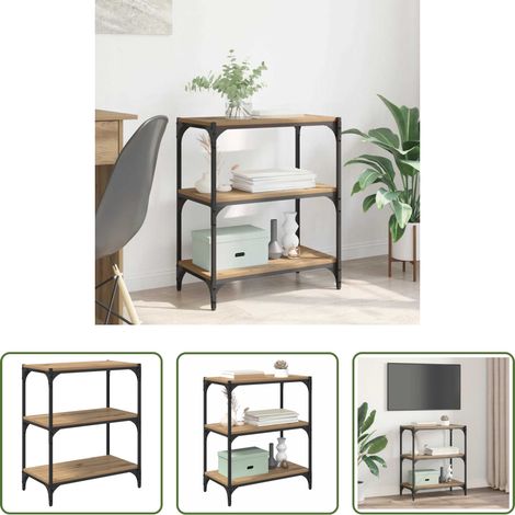vidaXL Meuble de rangement - Bibliothèque chêne artisanal 60 x 33 x 70,5 cm (1/5)